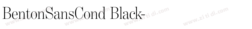 BentonSansCond Black字体转换